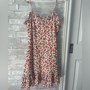 Floral Print Off-Shoulder Dress cute Floral summer dress size M PTP is 16.5